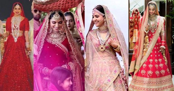 How Much These Actresses Splurged On Wedding Dress Deepika Spent The Least Priyanka Chopra Deepika Padukone Wedding Anishka Sharma Sonam Kapoor Bollywood Wedding