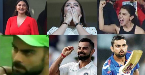5 times Anushka Sharma in pavilion and Virat Kohli from the field won our  hearts!