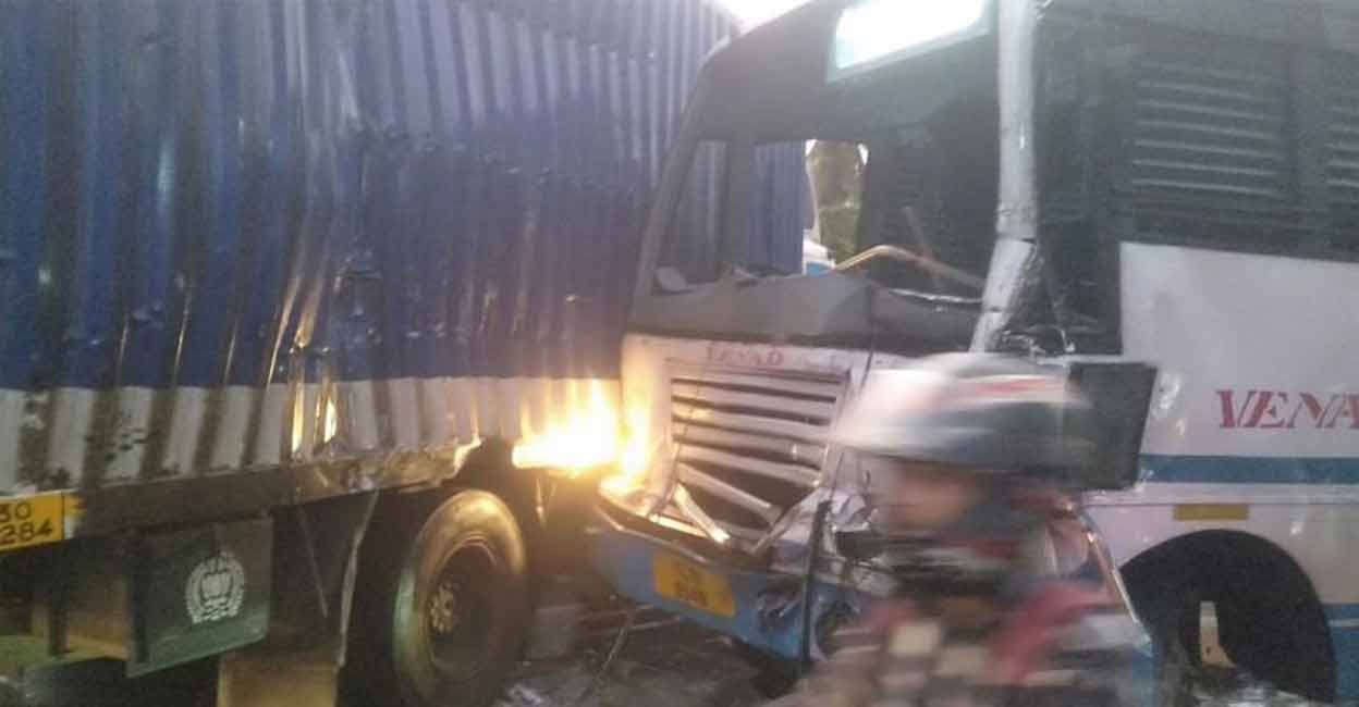 At least 30 injured as KSRTC rams into truck near Cherthala