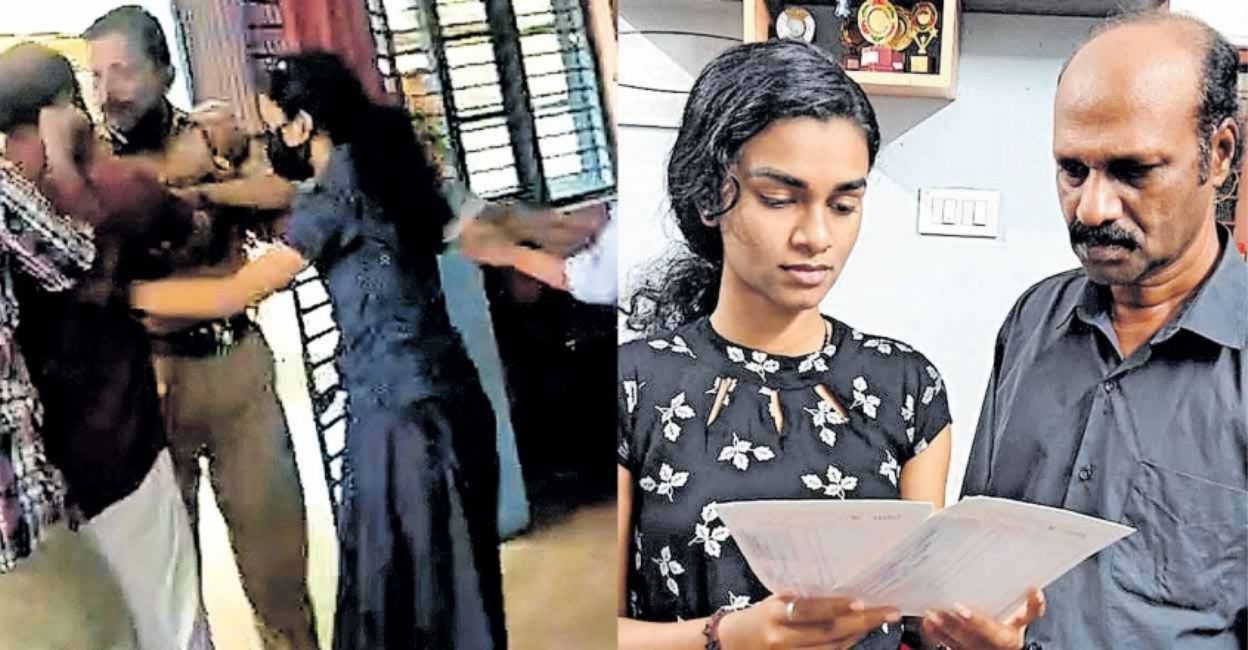 KSRTC officials hand over concession ticket to Reshma at home