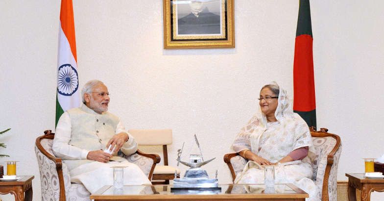 Narendra Modi and Sheikh Hasina