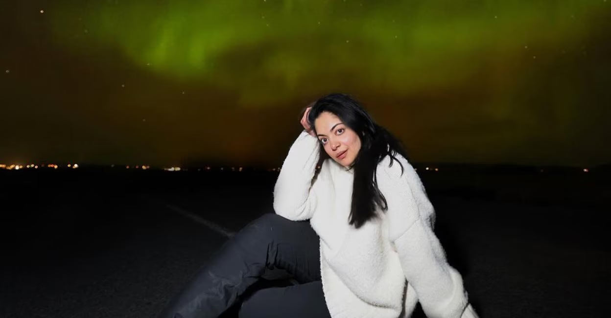 Ahaana Krishna mesmerized by the Northern Lights; shares a glimpse with fans