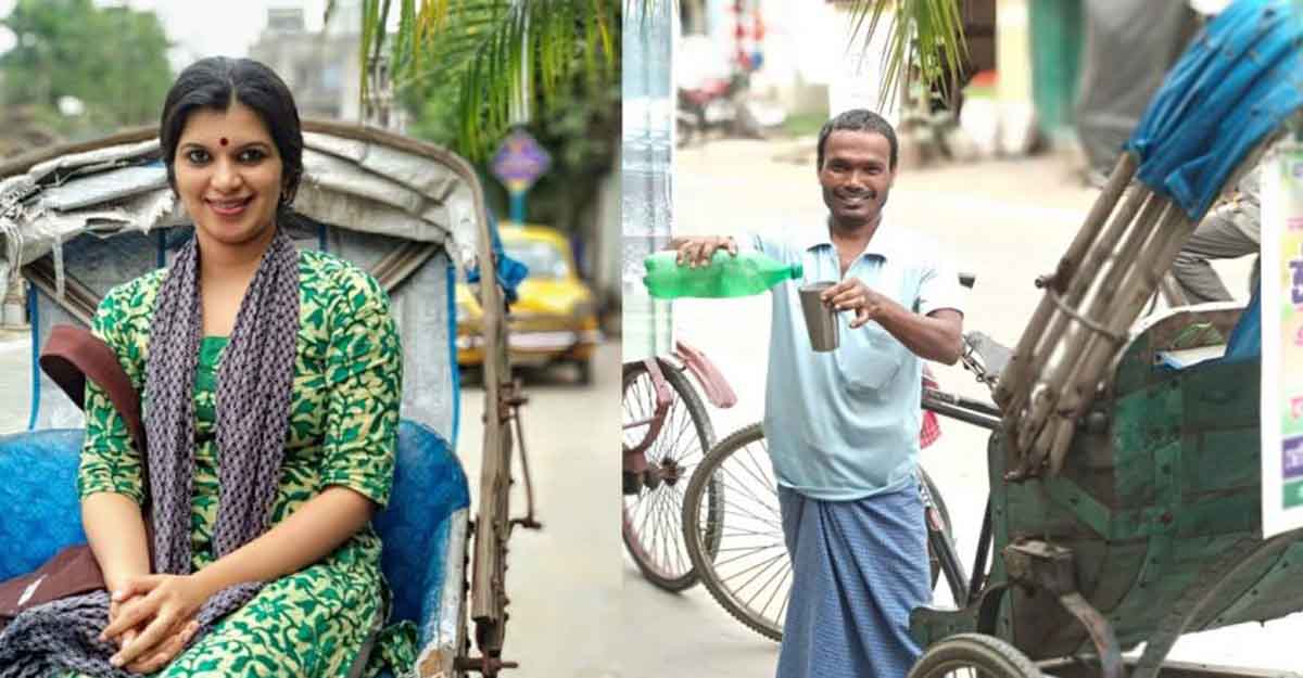 Lakshmibai Thampuratti shares the story behind posing for a rickshaw puller in Kolkata
